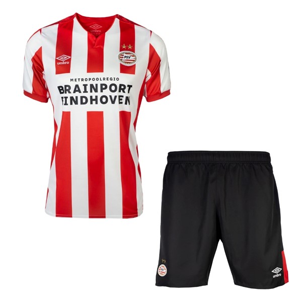 Camiseta Eindhoven Replica Primera Ropa Niños 2019/20 Blanco Rojo